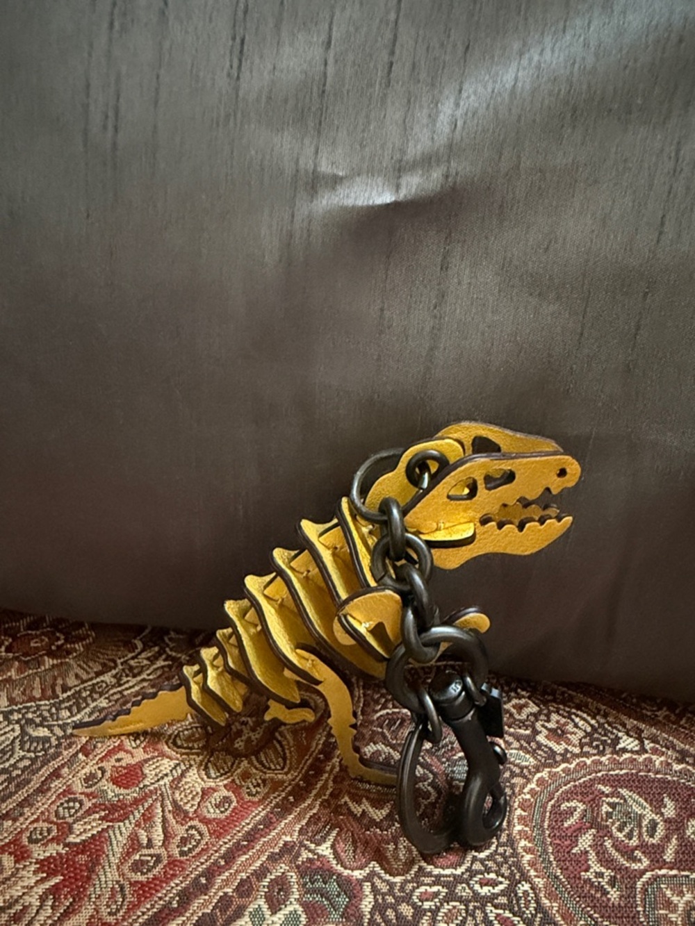 Coach Rexy Keychain Charm in metallic gold - Picture 2 of 7